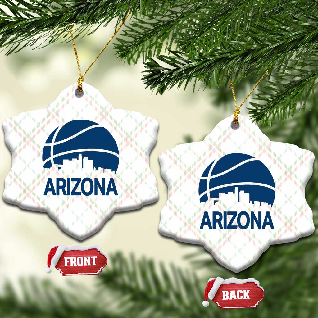 Arizona Skyline Pride Ceramic Ornament Gift For Basketball Fan