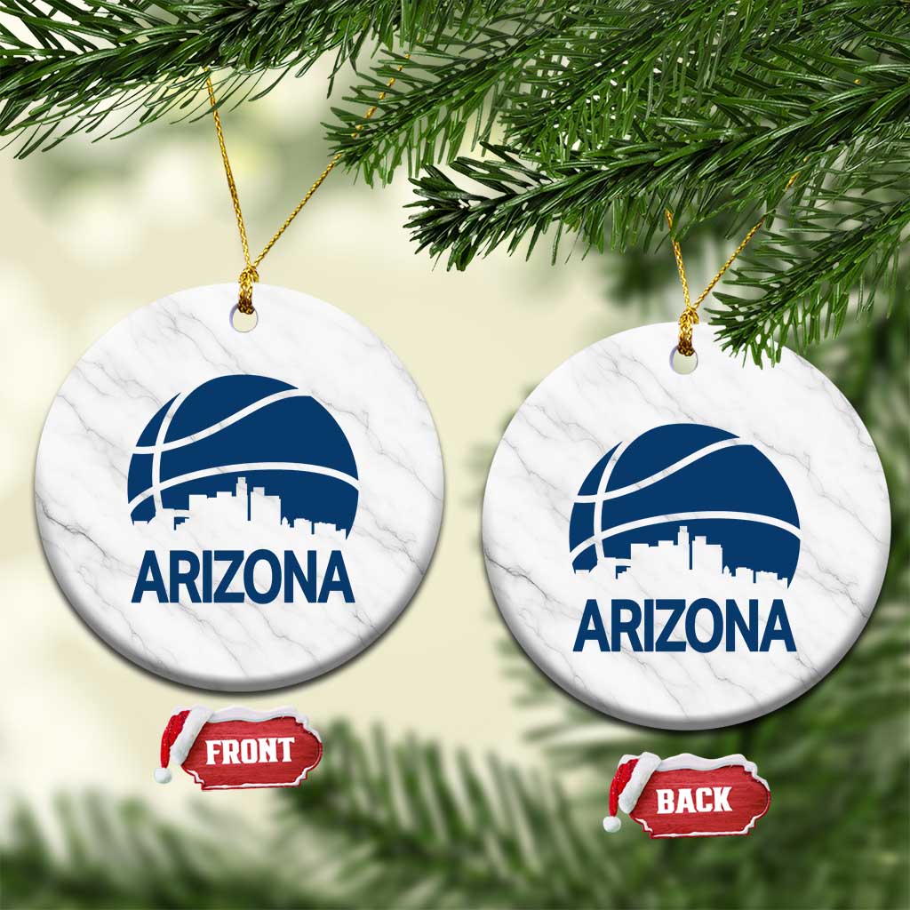 Arizona Skyline Pride Ceramic Ornament Gift For Basketball Fan