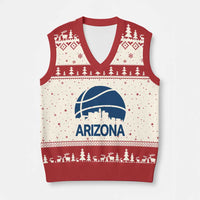 Arizona Skyline Pride V-Neck Knit Sweater Vest Gift For Basketball Fan