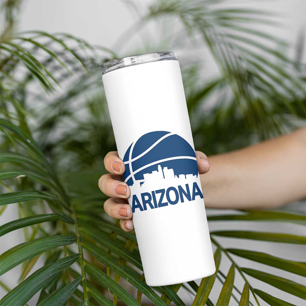 Arizona Skyline Pride Skinny Tumbler Gift For Basketball Fan