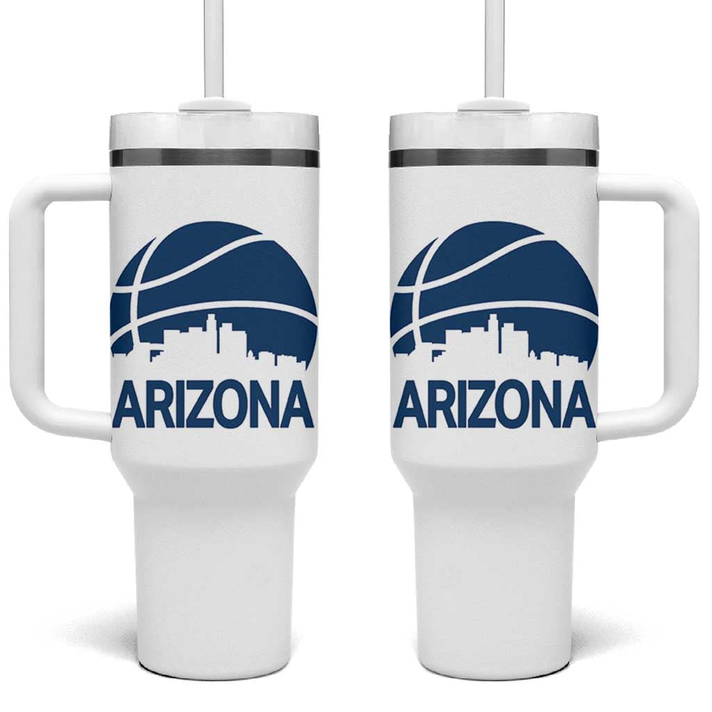 Arizona Skyline Pride Tumbler With Handle Gift For Basketball Fan