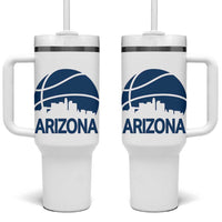 Arizona Skyline Pride Tumbler With Handle Gift For Basketball Fan