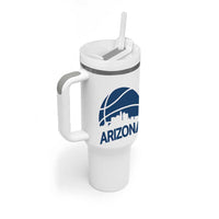 Arizona Skyline Pride Tumbler With Handle Gift For Basketball Fan