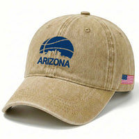 Arizona Skyline Pride Washed Cotton Baseball Cap Gift For Basketball Fan