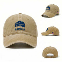 Arizona Skyline Pride Washed Cotton Baseball Cap Gift For Basketball Fan