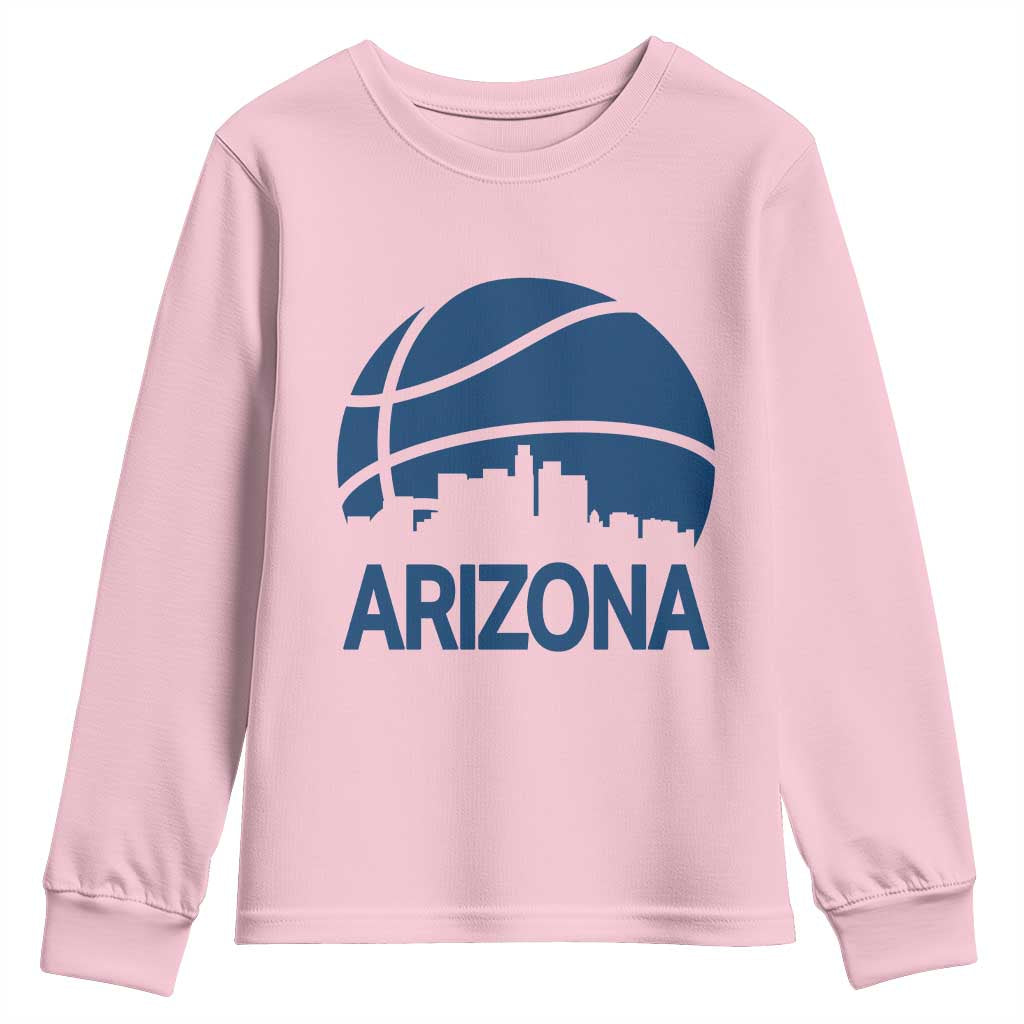 Arizona Skyline Pride Youth Sweatshirt Gift For Basketball Fan