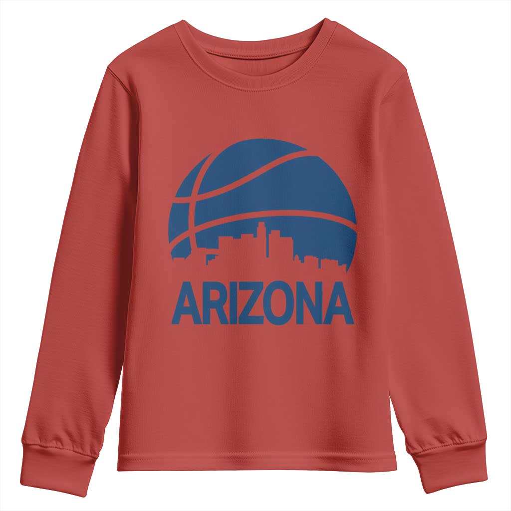 Arizona Skyline Pride Youth Sweatshirt Gift For Basketball Fan
