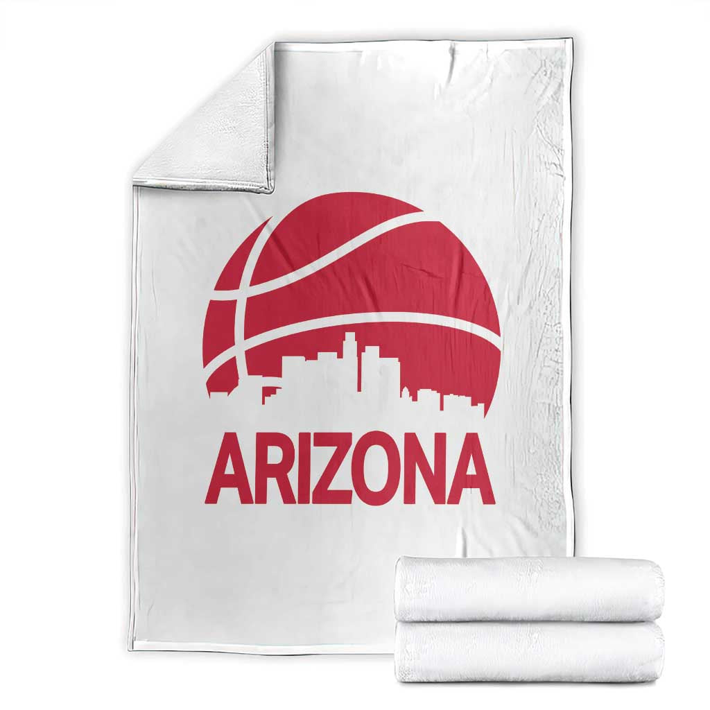 Arizona Skyline State Pride Throw Blanket Modern Urban Hoops Basketball