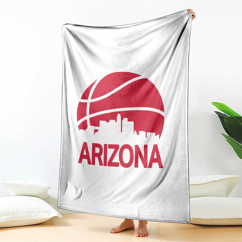 Arizona Skyline State Pride Throw Blanket Modern Urban Hoops Basketball