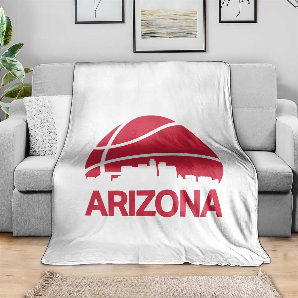 Arizona Skyline State Pride Throw Blanket Modern Urban Hoops Basketball
