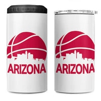 Arizona Skyline State Pride 4 in 1 Can Cooler Tumbler Modern Urban Hoops Basketball