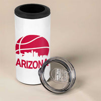 Arizona Skyline State Pride 4 in 1 Can Cooler Tumbler Modern Urban Hoops Basketball