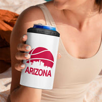Arizona Skyline State Pride 4 in 1 Can Cooler Tumbler Modern Urban Hoops Basketball