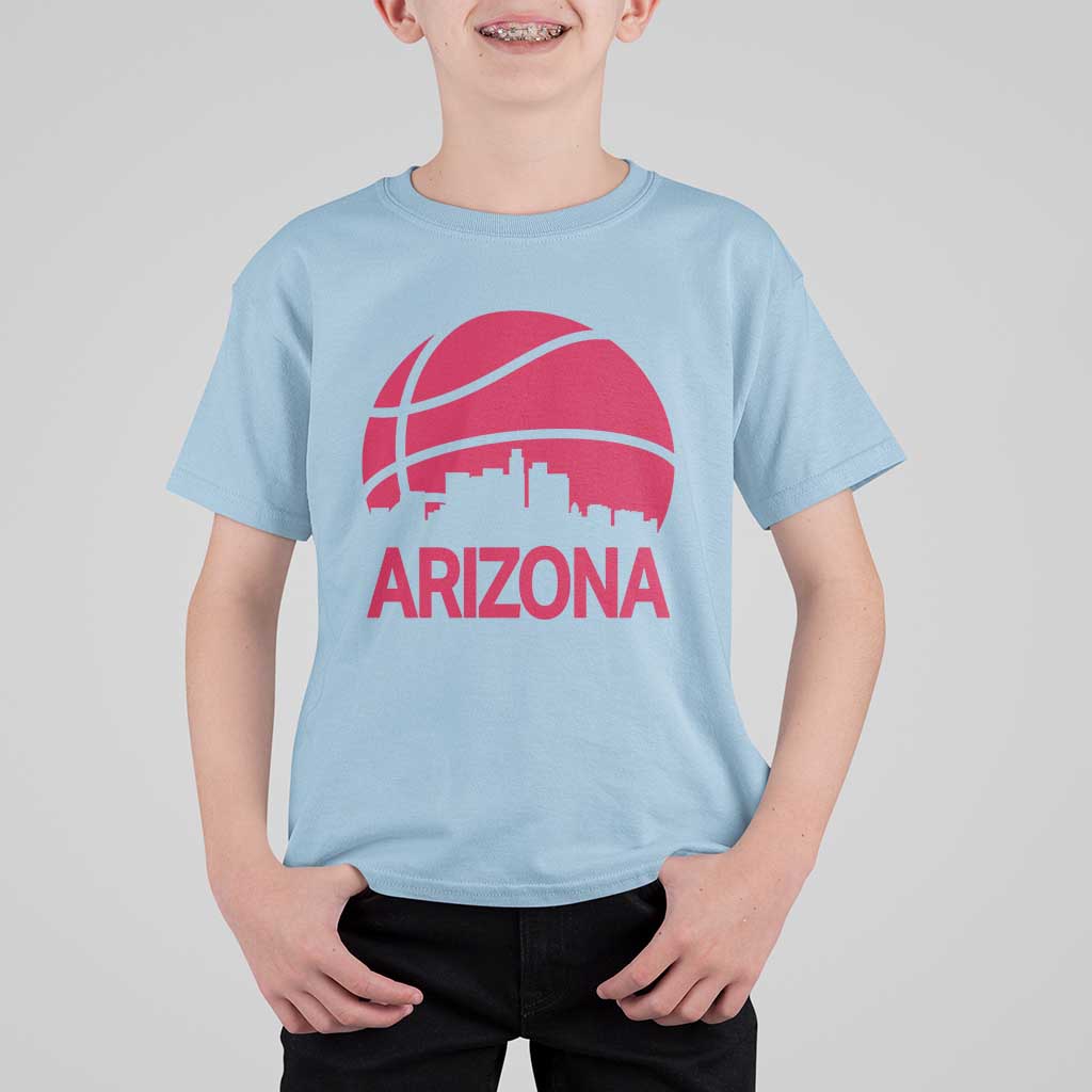 Arizona Skyline State Pride T Shirt For Kid Modern Urban Hoops Basketball