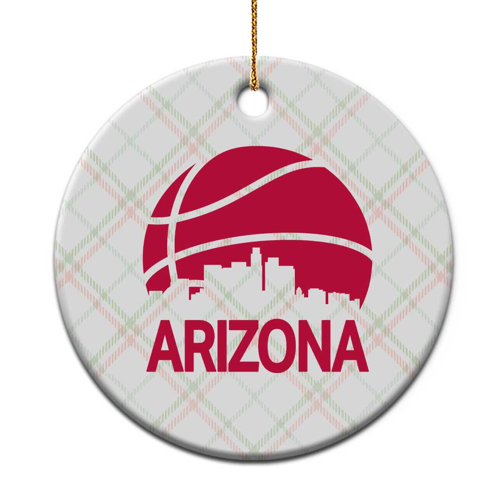 Arizona Skyline State Pride Ceramic Ornament Modern Urban Hoops Basketball