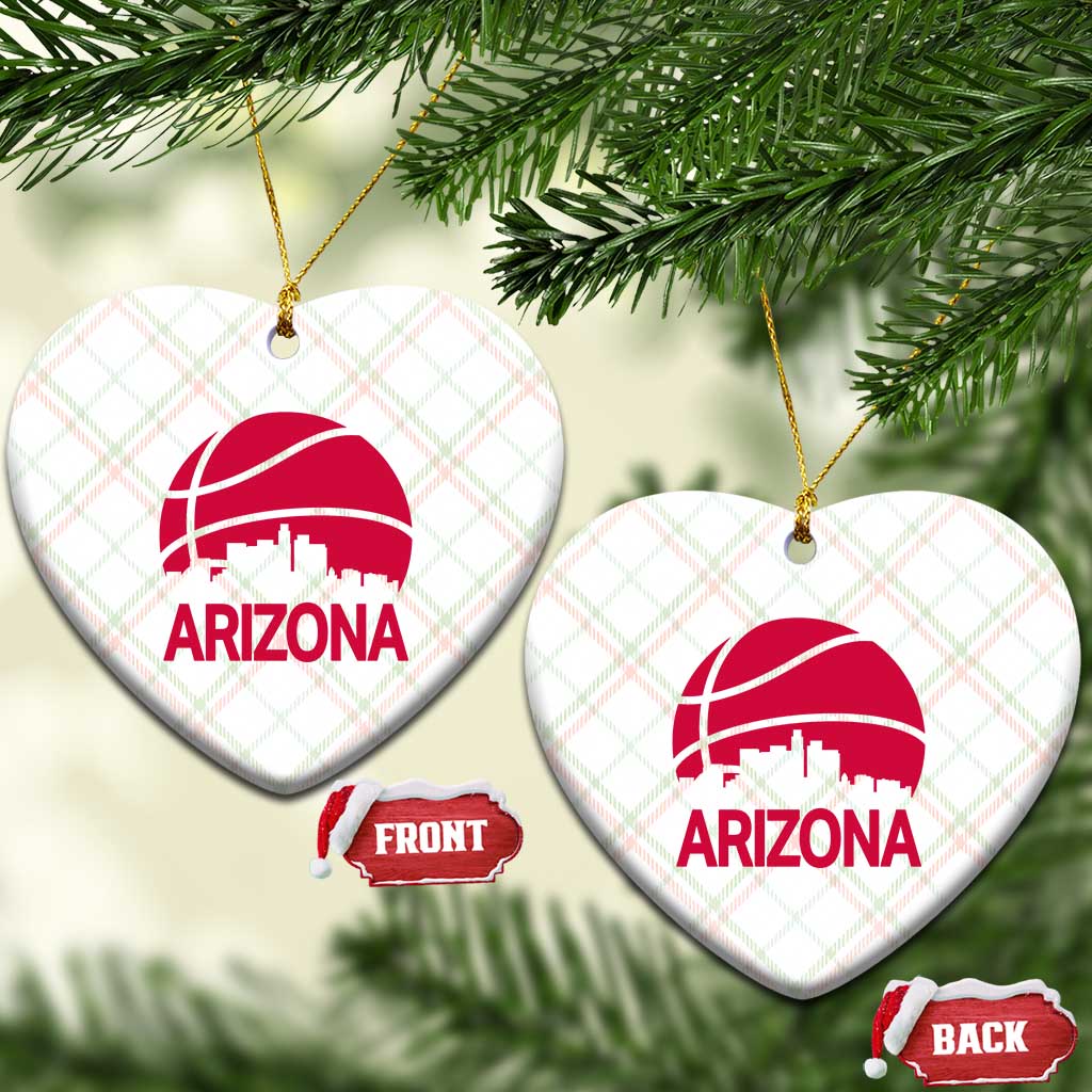 Arizona Skyline State Pride Ceramic Ornament Modern Urban Hoops Basketball
