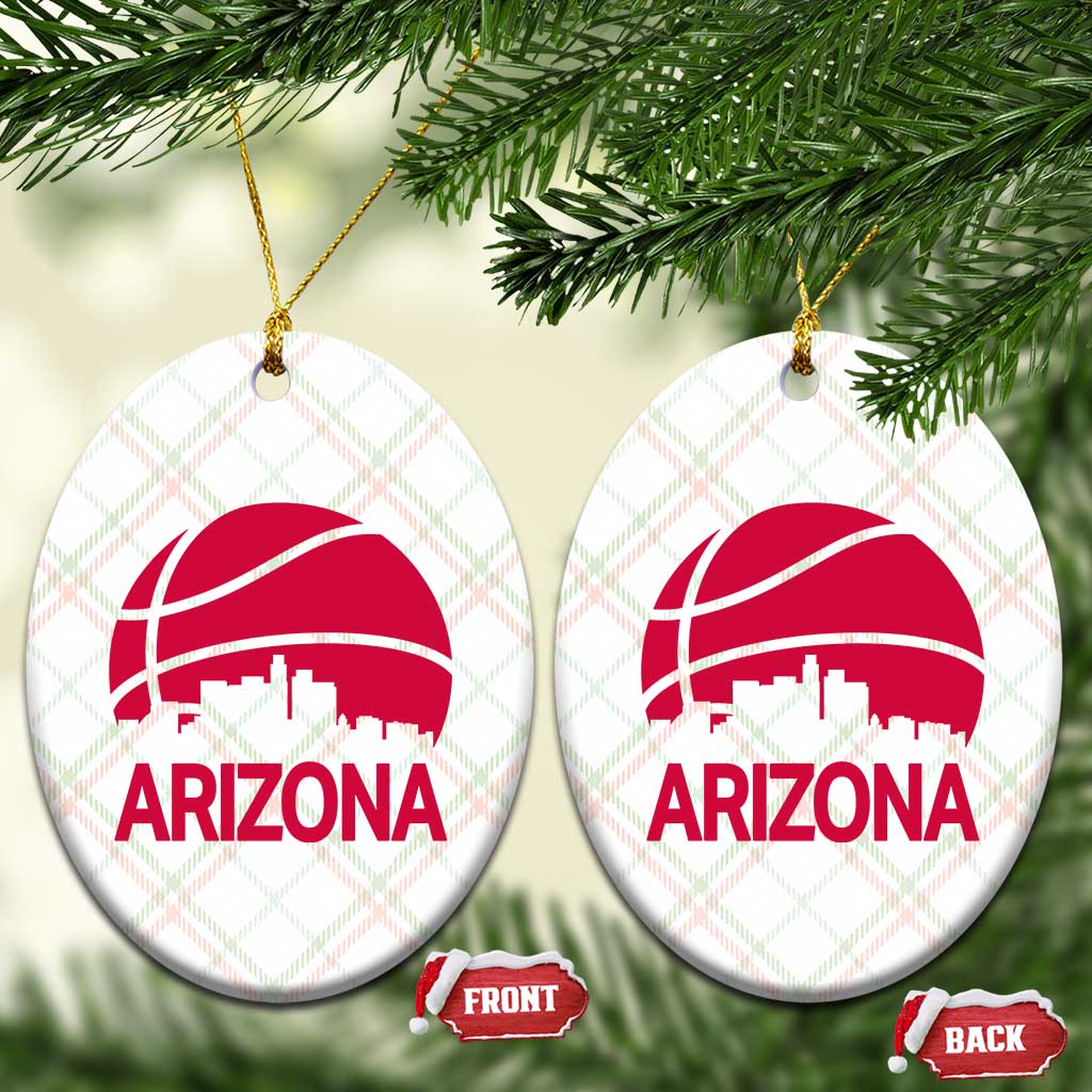 Arizona Skyline State Pride Ceramic Ornament Modern Urban Hoops Basketball