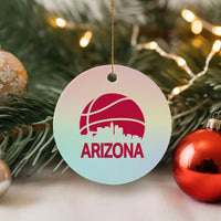 Arizona Skyline State Pride Ceramic Ornament Modern Urban Hoops Basketball