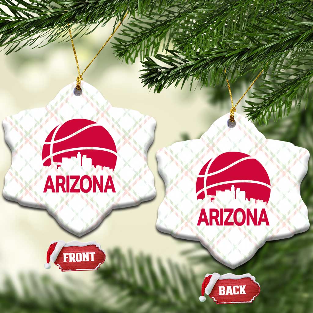 Arizona Skyline State Pride Ceramic Ornament Modern Urban Hoops Basketball