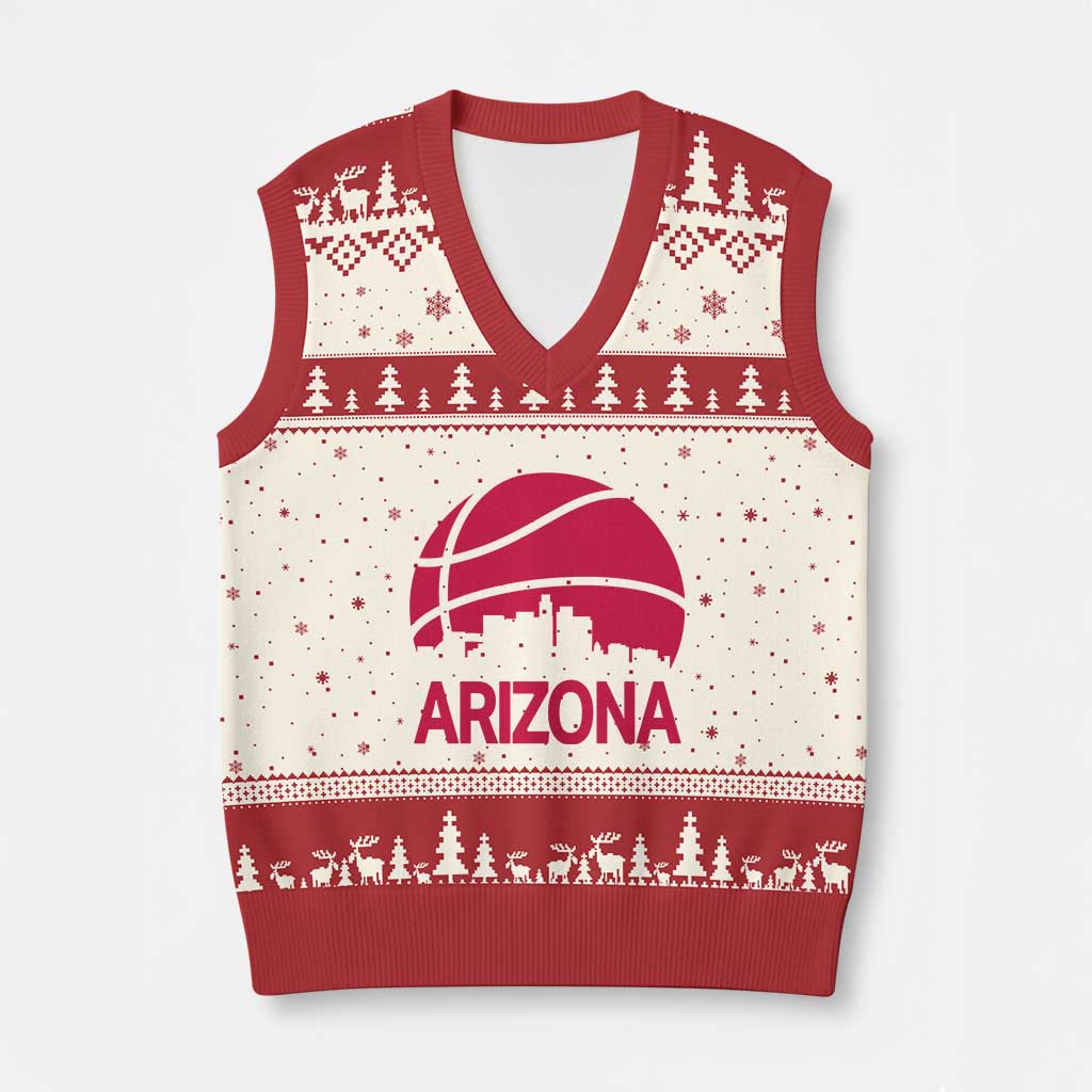 Arizona Skyline State Pride V-Neck Knit Sweater Vest Modern Urban Hoops Basketball
