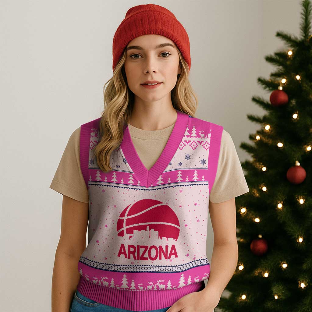 Arizona Skyline State Pride V-Neck Knit Sweater Vest Modern Urban Hoops Basketball