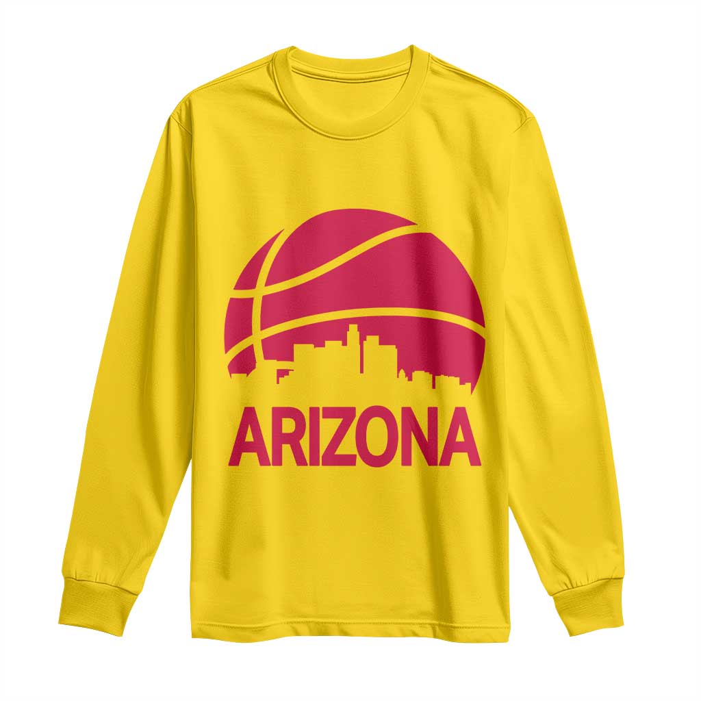 Arizona Skyline State Pride Long Sleeve Shirt Modern Urban Hoops Basketball