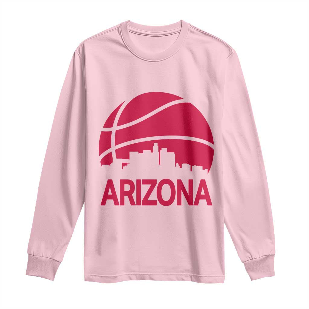 Arizona Skyline State Pride Long Sleeve Shirt Modern Urban Hoops Basketball