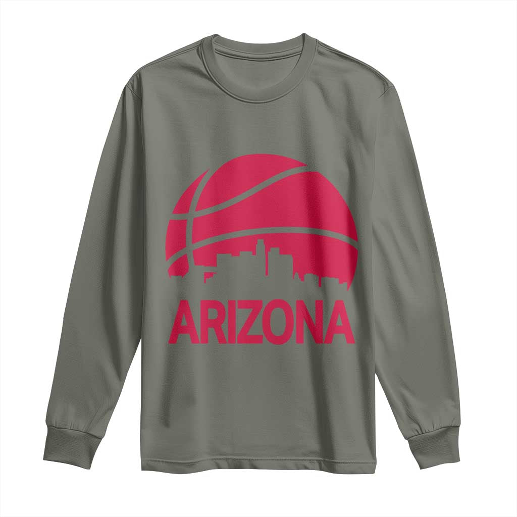 Arizona Skyline State Pride Long Sleeve Shirt Modern Urban Hoops Basketball
