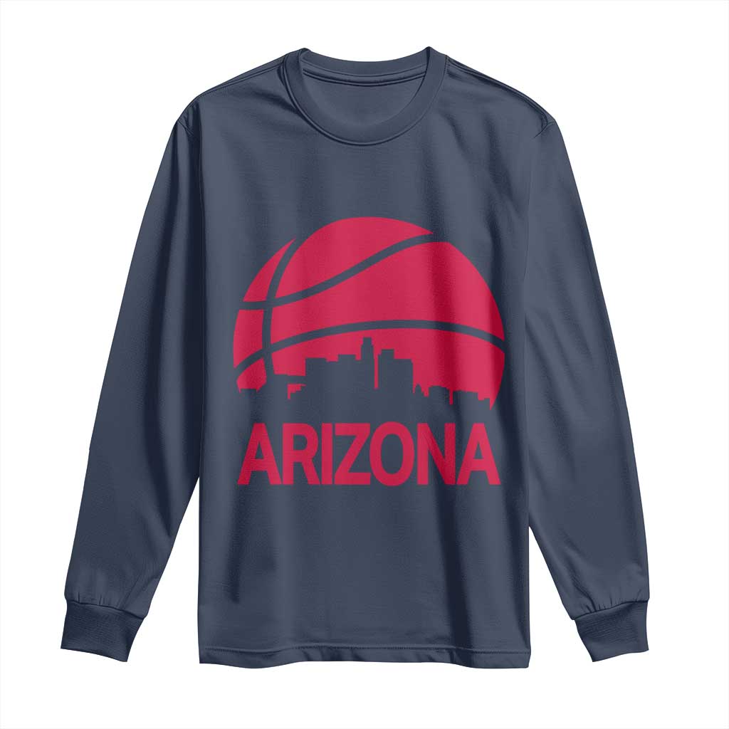 Arizona Skyline State Pride Long Sleeve Shirt Modern Urban Hoops Basketball