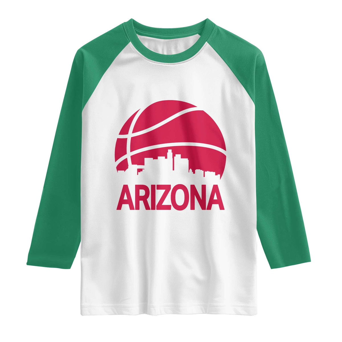 Arizona Skyline State Pride Raglan Shirt Modern Urban Hoops Basketball