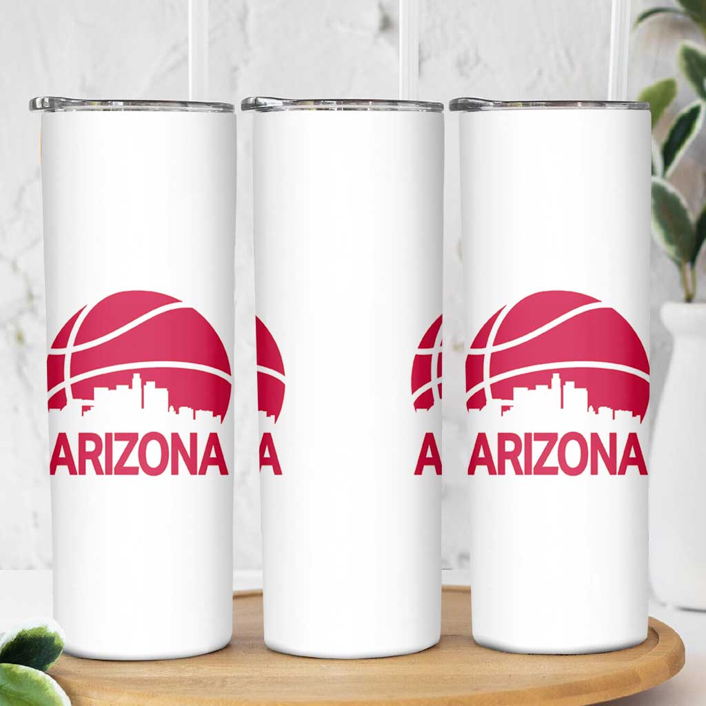 Arizona Skyline State Pride Skinny Tumbler Modern Urban Hoops Basketball
