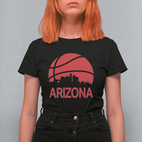 Arizona Skyline State Pride T Shirt For Women Modern Urban Hoops Basketball