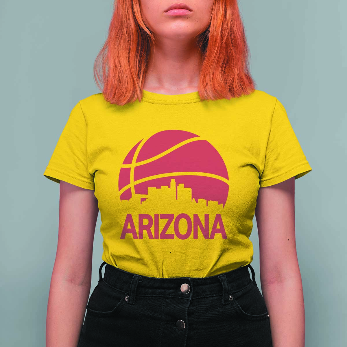 Arizona Skyline State Pride T Shirt For Women Modern Urban Hoops Basketball