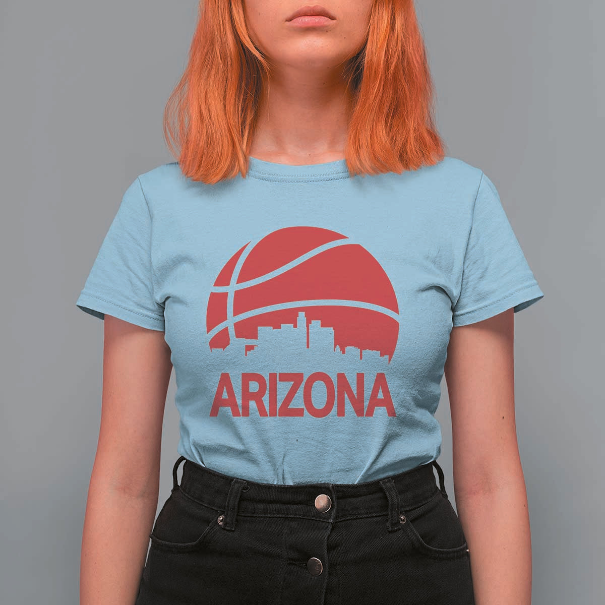 Arizona Skyline State Pride T Shirt For Women Modern Urban Hoops Basketball