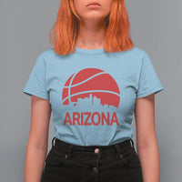 Arizona Skyline State Pride T Shirt For Women Modern Urban Hoops Basketball