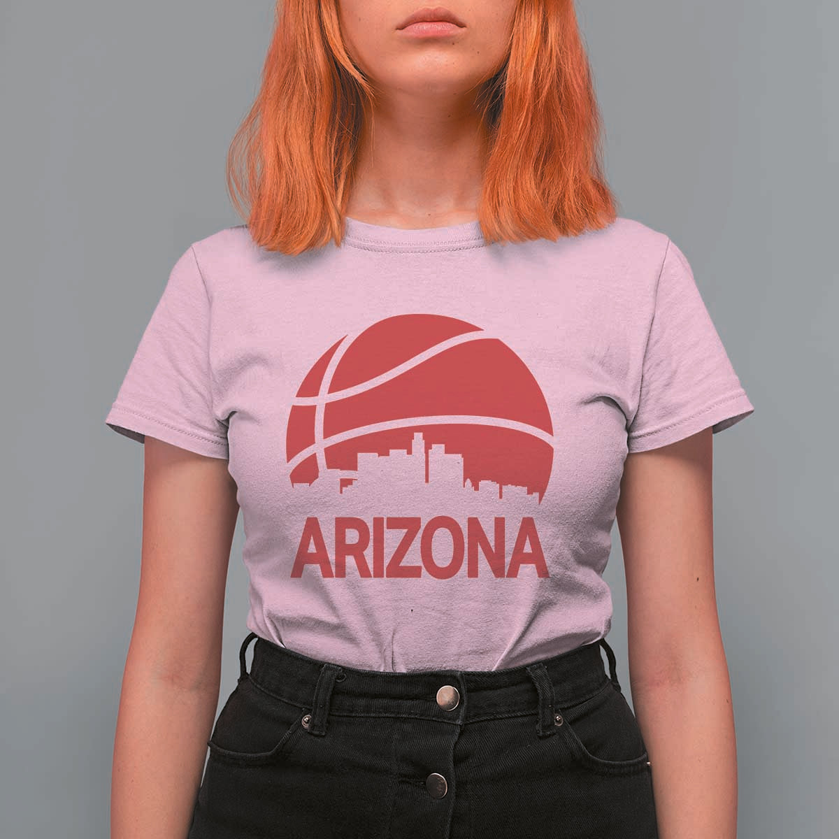 Arizona Skyline State Pride T Shirt For Women Modern Urban Hoops Basketball