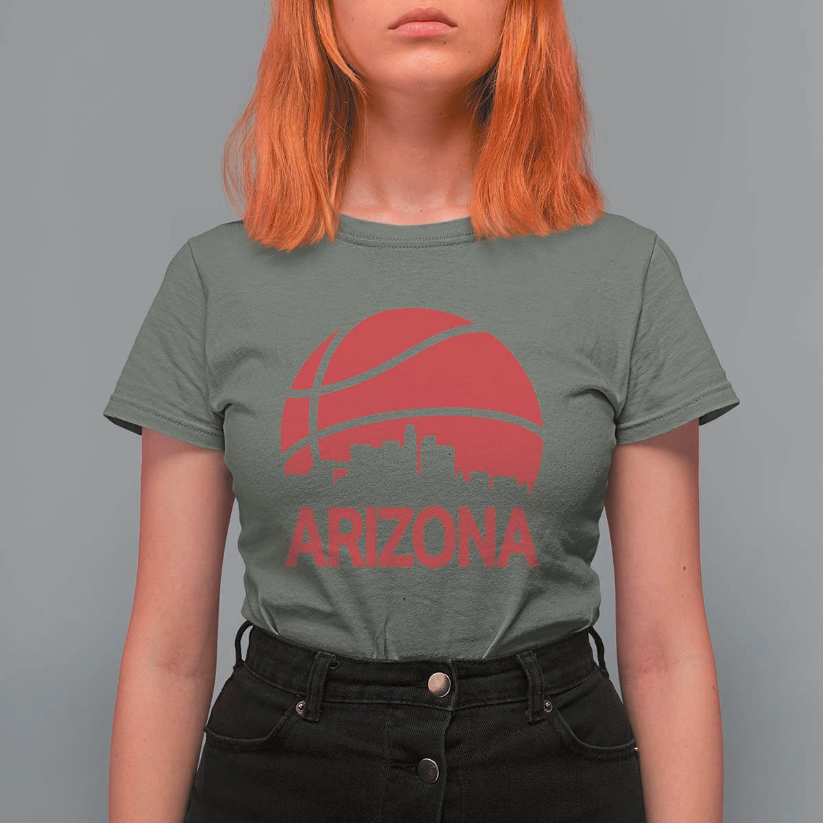 Arizona Skyline State Pride T Shirt For Women Modern Urban Hoops Basketball
