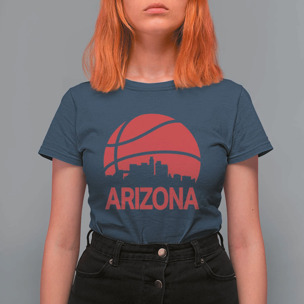 Arizona Skyline State Pride T Shirt For Women Modern Urban Hoops Basketball