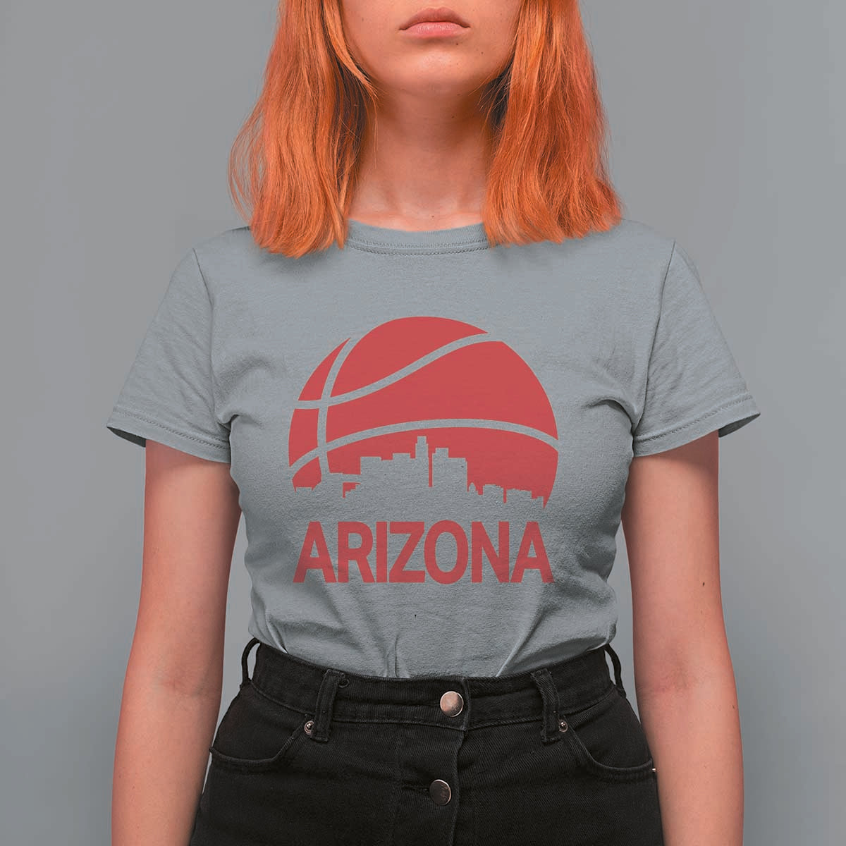 Arizona Skyline State Pride T Shirt For Women Modern Urban Hoops Basketball
