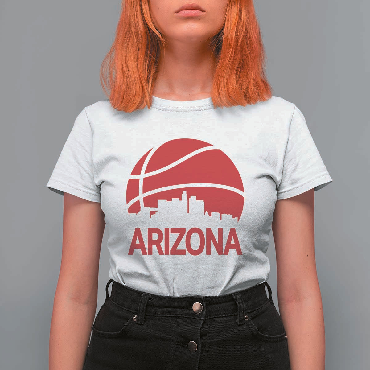 Arizona Skyline State Pride T Shirt For Women Modern Urban Hoops Basketball