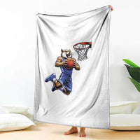 Funny Wildcat Dunking Basketball Throw Blanket Gift For Sports Fan