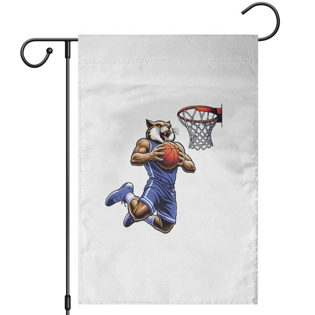Funny Wildcat Dunking Basketball Garden Flag Gift For Sports Fan