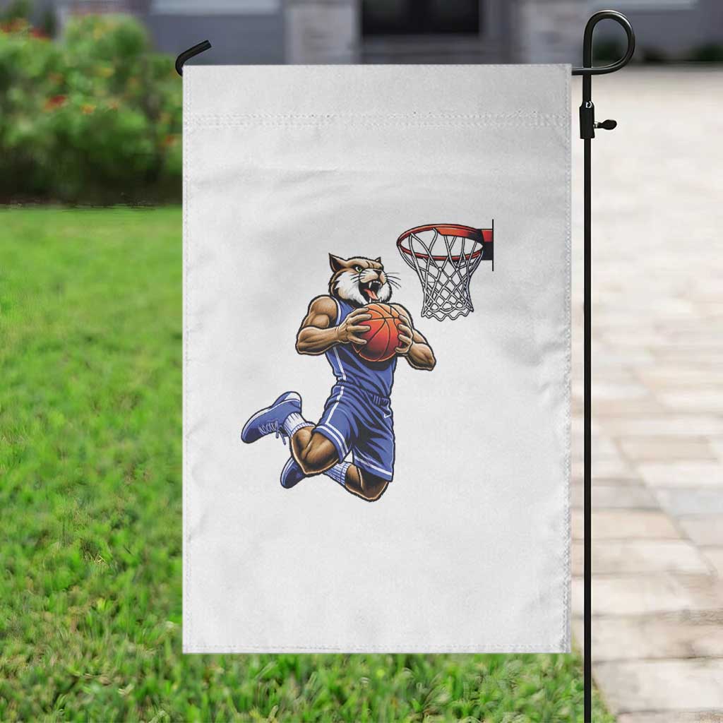 Funny Wildcat Dunking Basketball Garden Flag Gift For Sports Fan