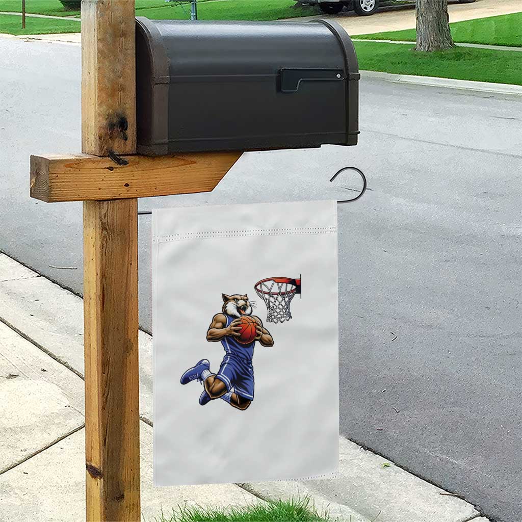 Funny Wildcat Dunking Basketball Garden Flag Gift For Sports Fan