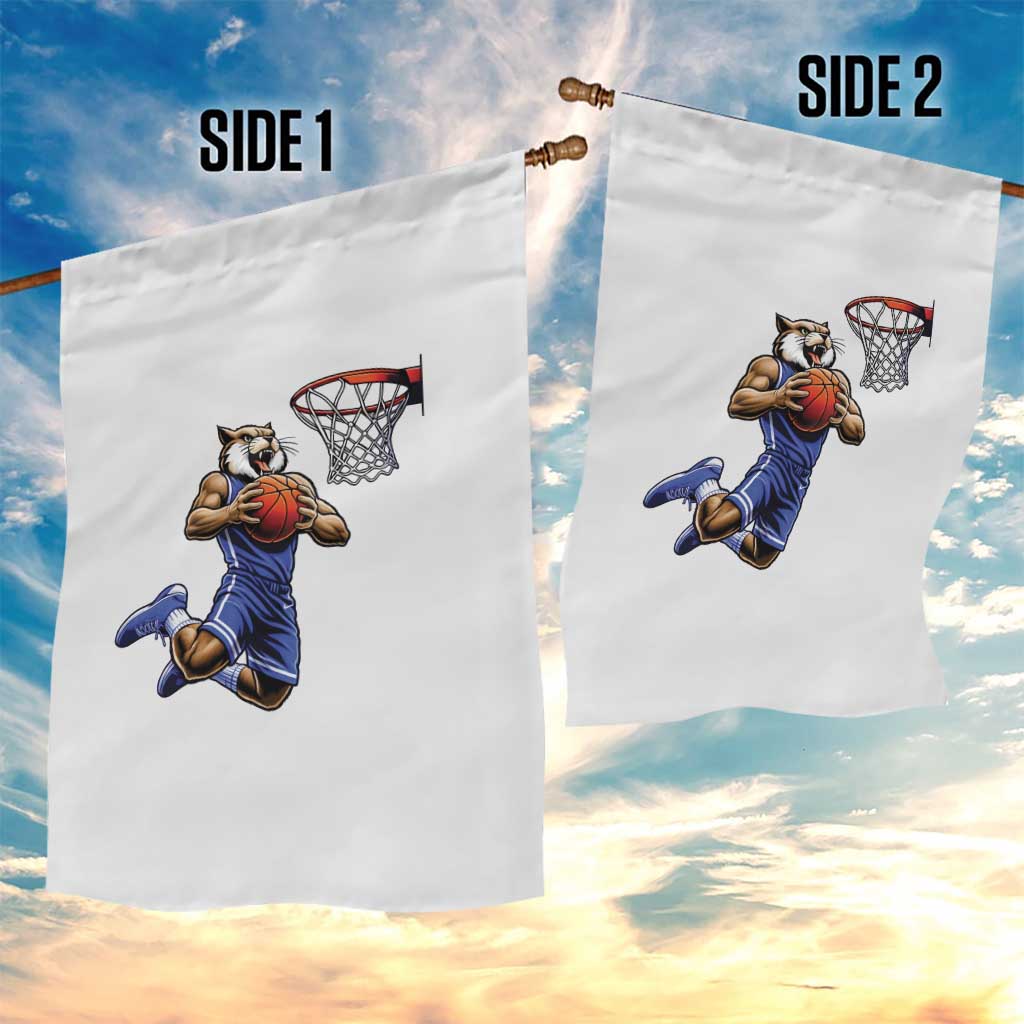 Funny Wildcat Dunking Basketball Garden Flag Gift For Sports Fan