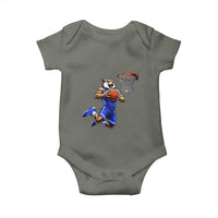 Funny Wildcat Dunking Basketball Baby Onesie Gift For Sports Fan