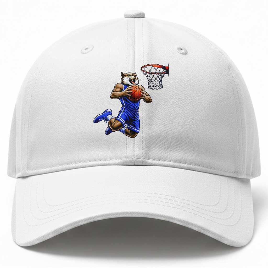Funny Wildcat Dunking Basketball Baseball Cap Gift For Sports Fan