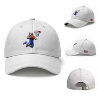 Funny Wildcat Dunking Basketball Baseball Cap Gift For Sports Fan