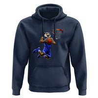 Funny Wildcat Dunking Basketball Hoodie Gift For Sports Fan