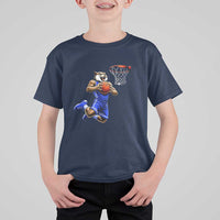 Funny Wildcat Dunking Basketball T Shirt For Kid Gift For Sports Fan